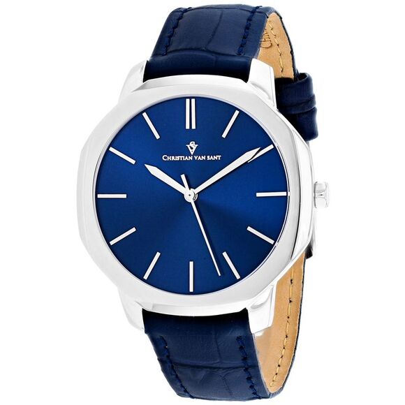 Christian Van Sant Men's Octavius Slim Blue Dial Watch CV0532